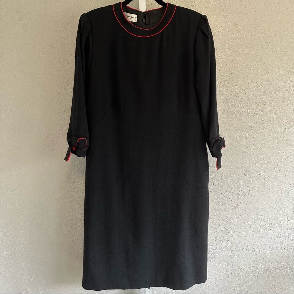 Vintage 1960’s Eleanor Hadley black and red a-line dress